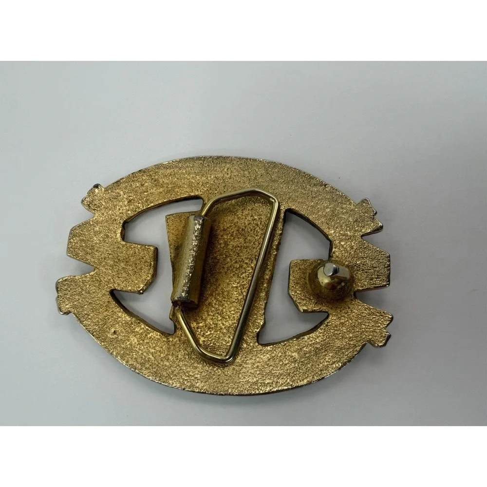 Lake Tahoe Nevada Brass Belt Buckle Gambling Dice Blackjack Vintage